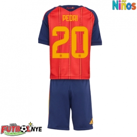 Camiseta España Pedri Gonzalez #20 Primera Equipación para niños Mundial 2026 manga corta (+ pantalones cortos)